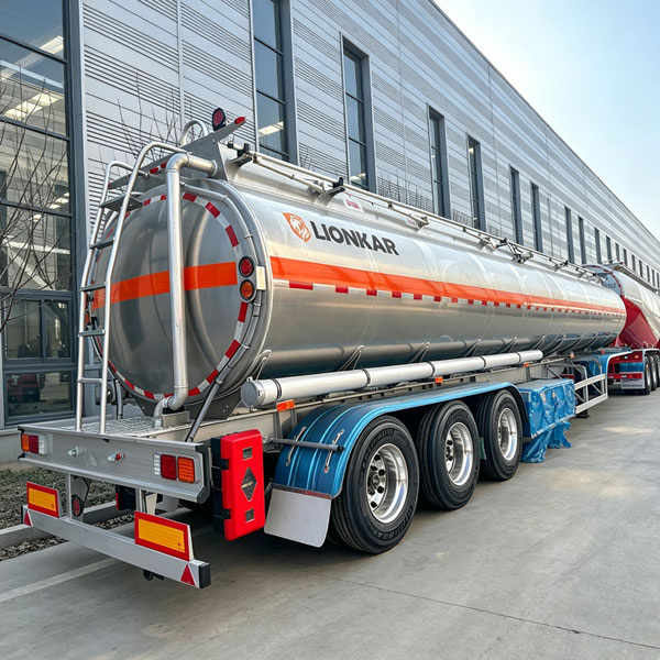 stainless steel tanker trailer.
