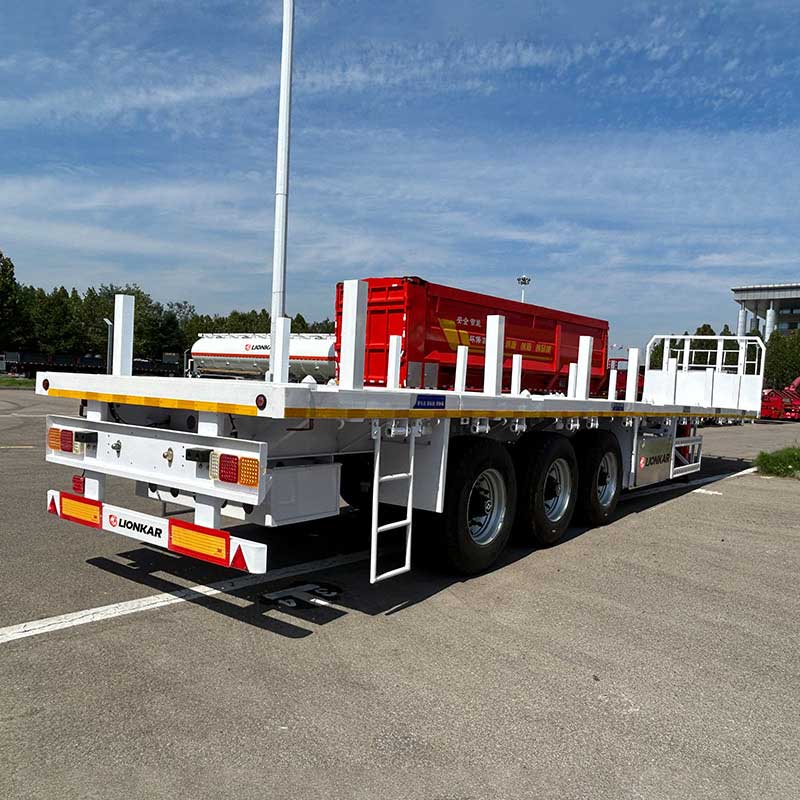 flatbed semi trailer with stake