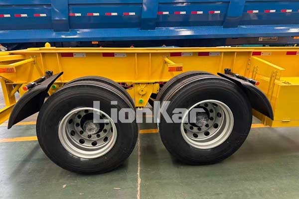 axle layout of skeletal trailer