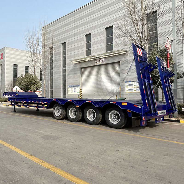 4 line 8 axIe lowbed semi trailer