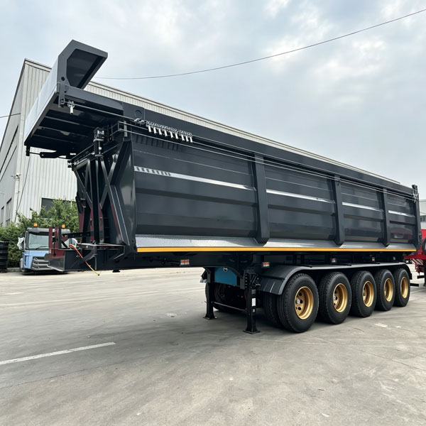 5 axle rear tipper semi trailer view front left direction